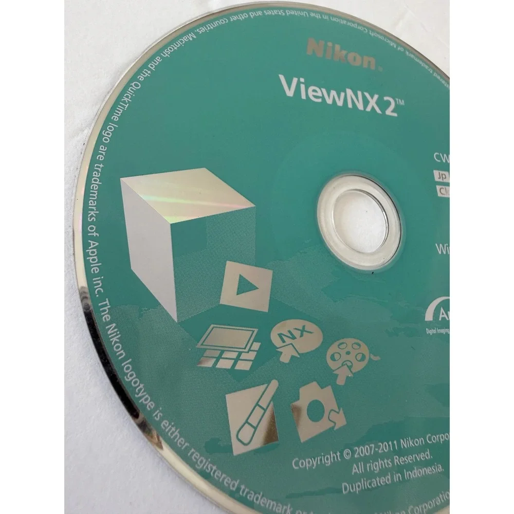 Nikon ViewNX 2 Software CD-ROM CW13 Windows Macintosh Photo Editing Disc